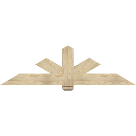 Ekena Millwork Kennewick Rough Sawn Timber Gable Bracket, Douglas Fir, 72"W x 21"H x 4"D x 6"F, 7/12 Pitch GBW072X21X0406KEN00RDF
